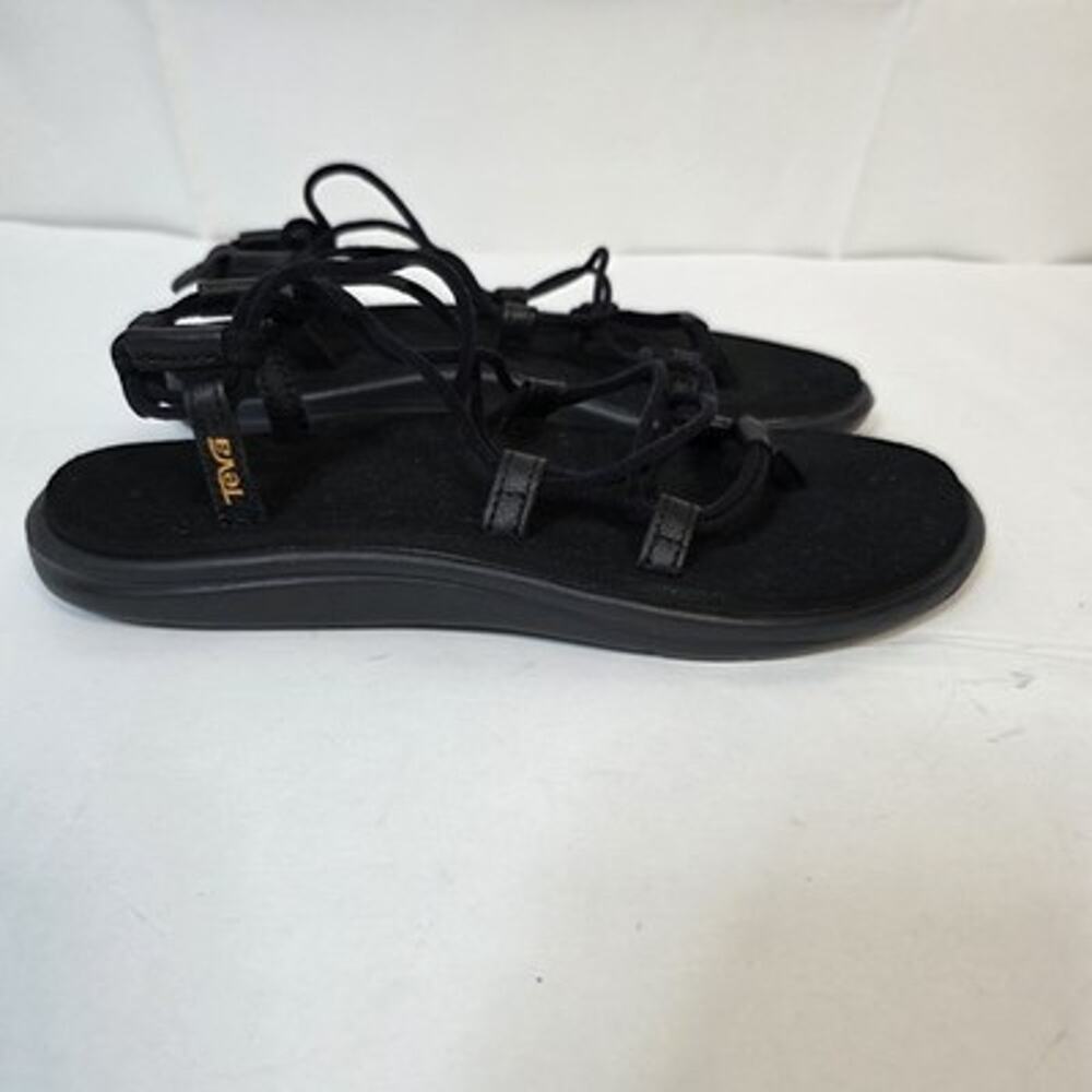 Teva Womens Size 7 Voya Infinity Strappy Sandals Black 1019622 Mush Topsole - Picture 3 of 16